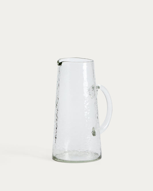 Carafe Obila en verre recyclé transparent