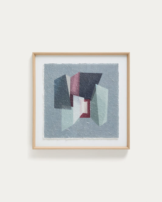 Tableau Veluni en papier recyclé multicolore 60 x 60 cm