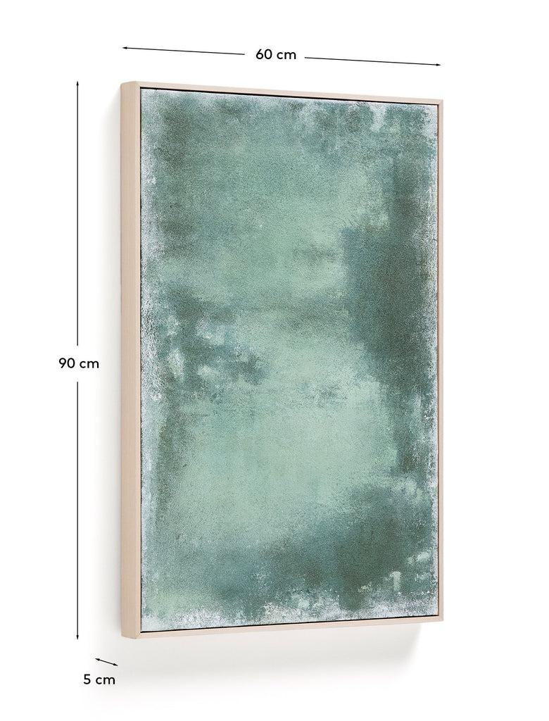 Tableau abstrait Selnar vert 60 x 90 cm