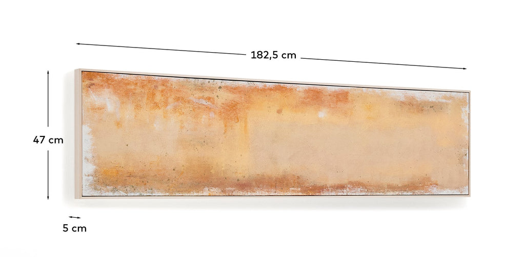 Tableau abstrait Selnar jaune 182 x 47 cm