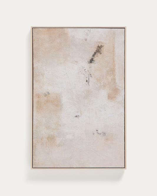 Tableau abstrait Silpa beige 60 x 90 cm