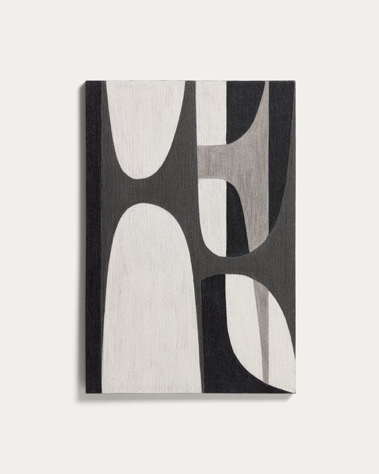 Onure black and white abstract picture 60 x 90cm