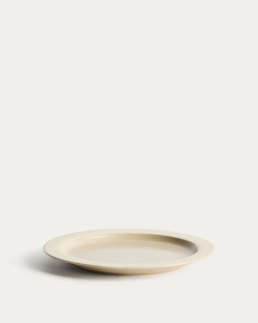 Assiette à dessert Doren en céramique beige