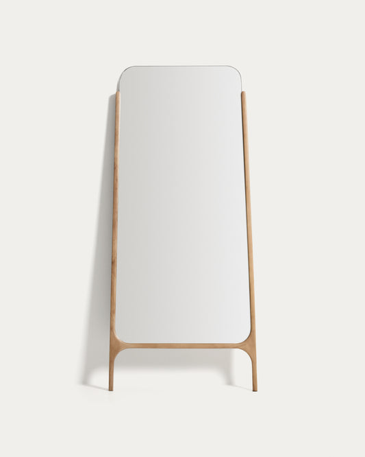 Miroir sur pied Aremi en bois de manguier ton naturel 99 x 197 cm FSC 100 %
