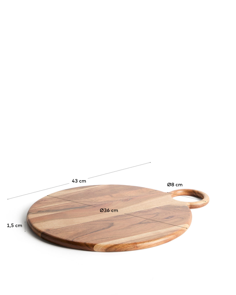 Planche de service Dalme en bois d’acacia Ø 35,5 cm