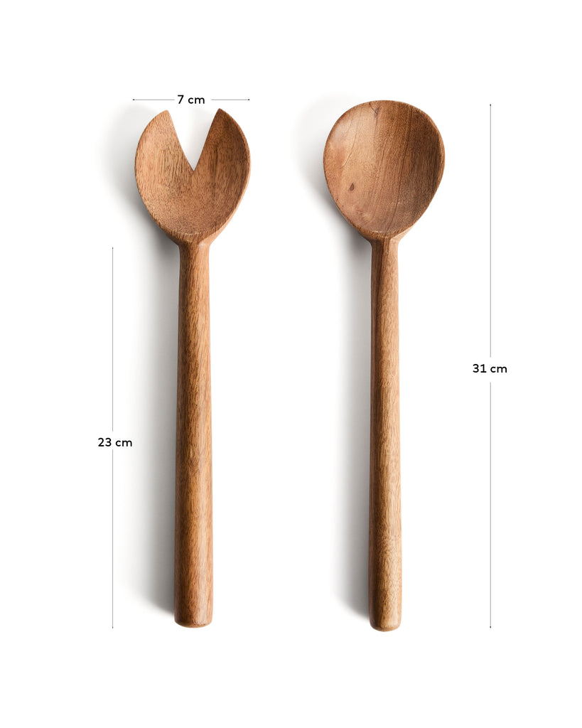 Ensemble Malor de 2 ustensiles de cuisine en bois d’acacia