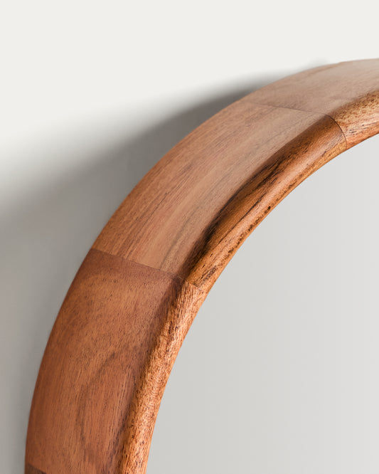 Berale acacia wood mirror Ø30.5cm