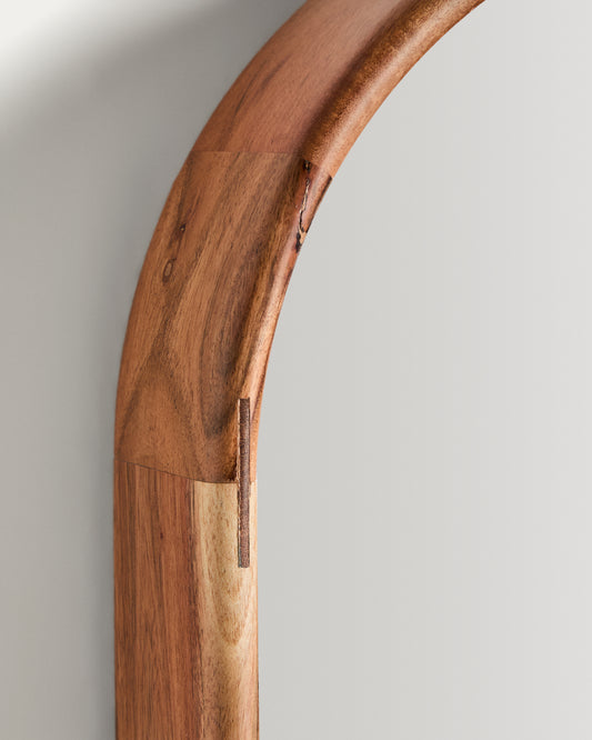 Berale acacia wood mirror 76 x 33cm