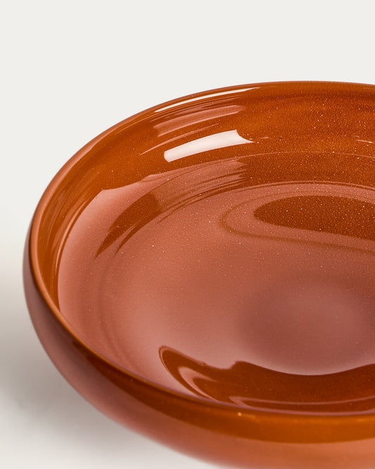 Centre de table Denuo en verre rouge Ø 34 cm