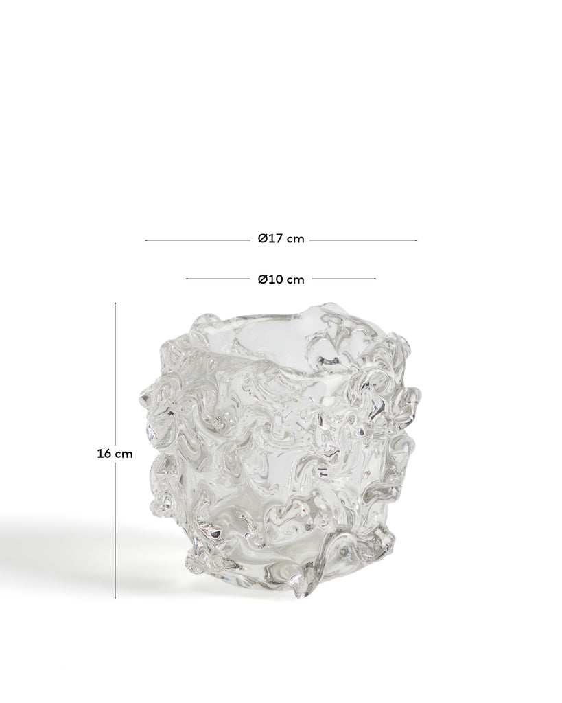 Centre de table Vorma en verre transparent Ø 17,5 cm
