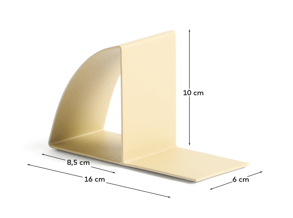 Serre-livres Mistra en métal beige