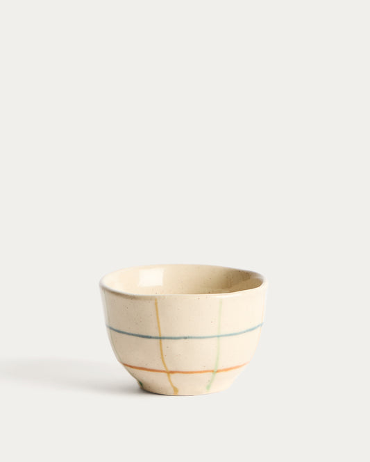 Bol Belor en céramique avec lignes multicolores