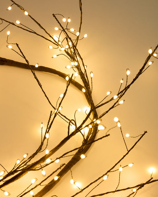 Brown Java LED light-up garland 30 cm