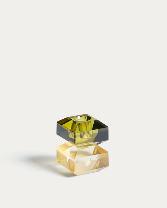 Multicoloured glass Jolan candle holder 9.5 cm
