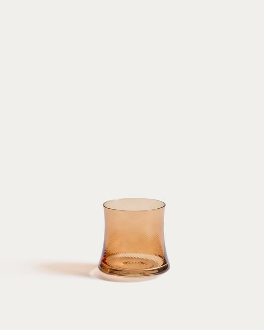 Verre à vin ambre Auri avec relief 34 cl
