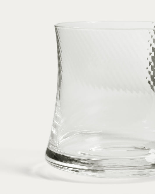 Verre à vin transparent Alori avec relief 34 cl