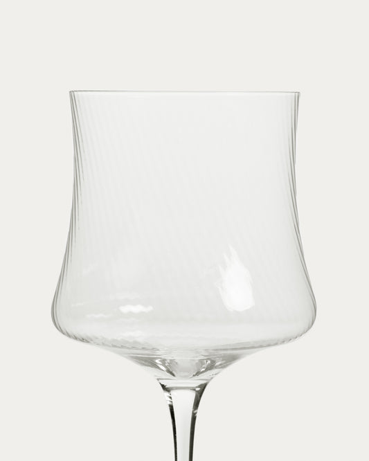 Coupe à champagne Alori en verre transparent avec relief 46 cl