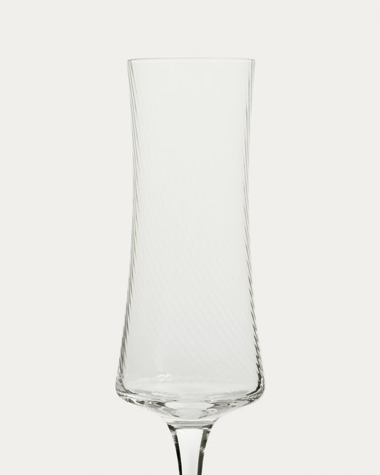 Verre à vin transparent Alori avec relief 15 cl