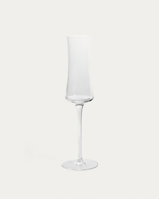 Verre à vin transparent Auri avec relief 15 cl