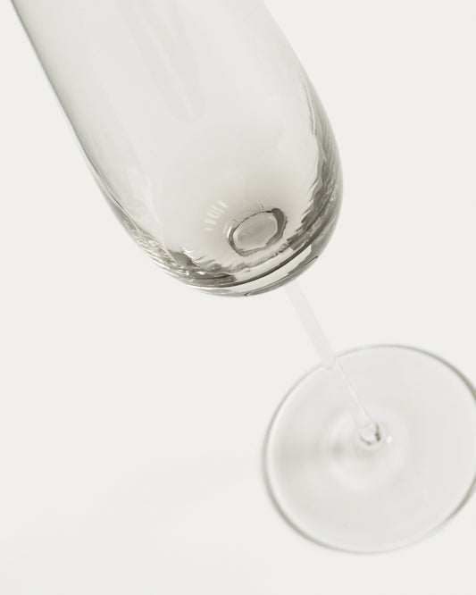 Coupe à champagne Davel en verre gris 21,5 cl