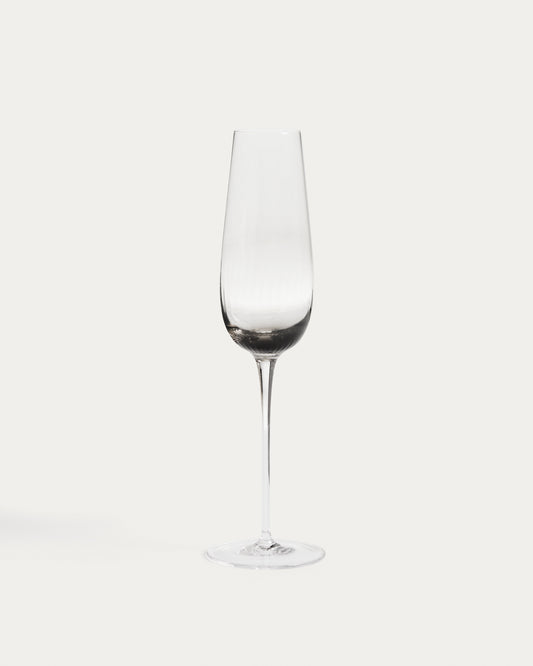 Coupe à champagne Davel en verre gris 21,5 cl