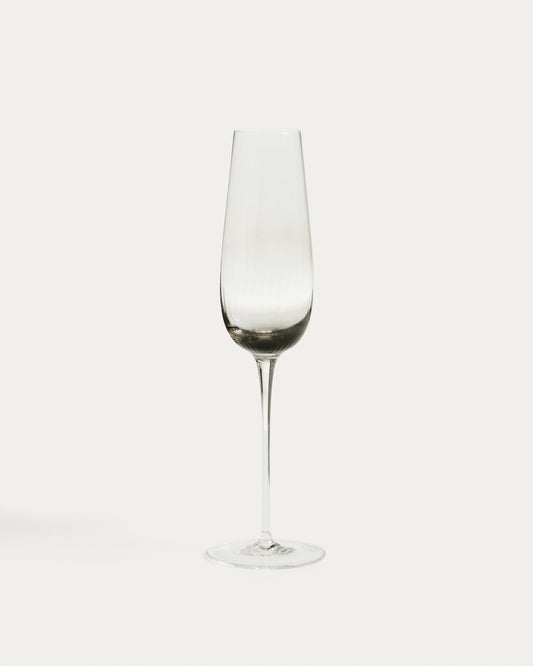 Coupe à champagne Davel en verre gris 21,5 cl