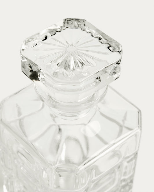 Bouteille Talara en verre taillé transparent 80 cl