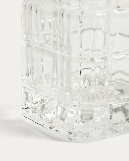 Bouteille Talara en verre taillé transparent 80 cl
