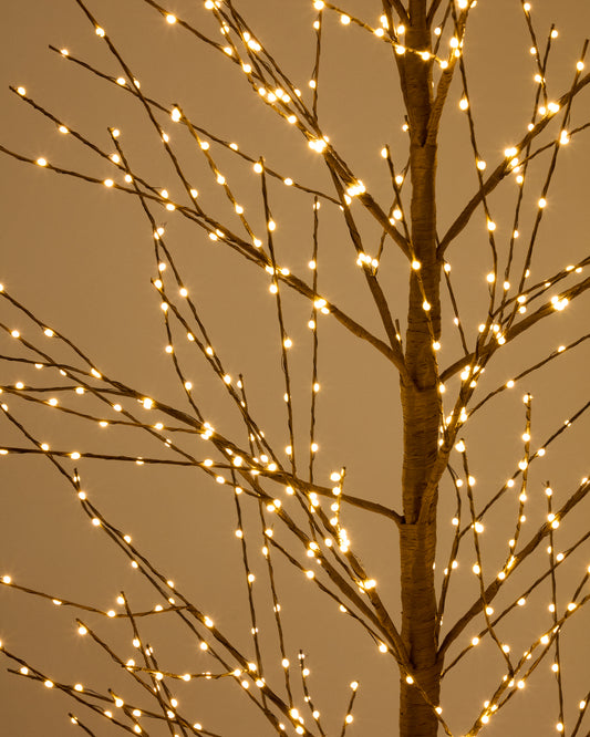 Brown Voriel LED light-up tree 213 cm