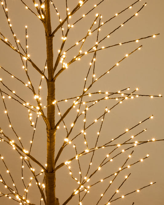 Brown Voriel LED light-up tree 168 cm