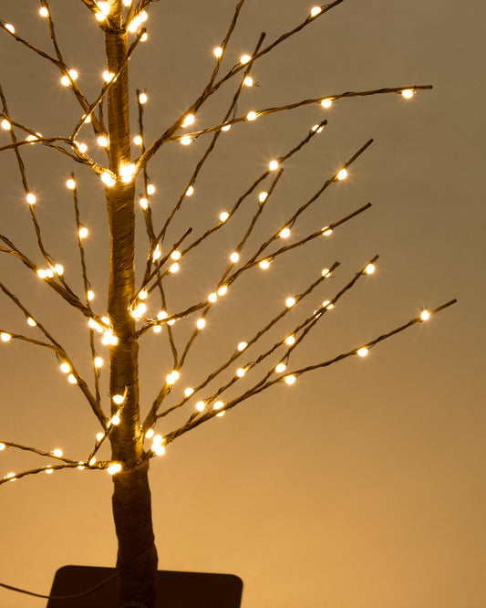 Brown Voriel LED light-up tree 70 cm