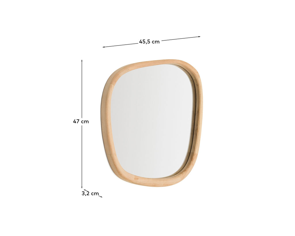 Miroir en bois Alura en teck 45,5 x 47 cm FSC 100%