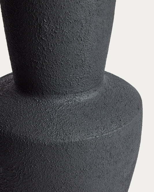 Vase Nerun en terre cuite noire 72 cm