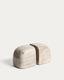 Serre-livres Benine en marbre beige