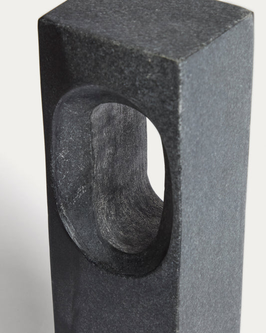 Tesh dark grey marble sculpture 36 cm
