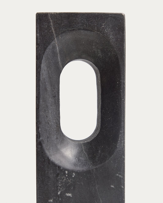 Sculpture Tesh en marbre gris foncé 36 cm
