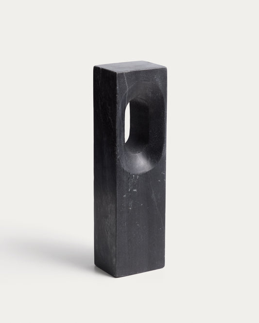 Sculpture Tesh en marbre gris foncé 36 cm