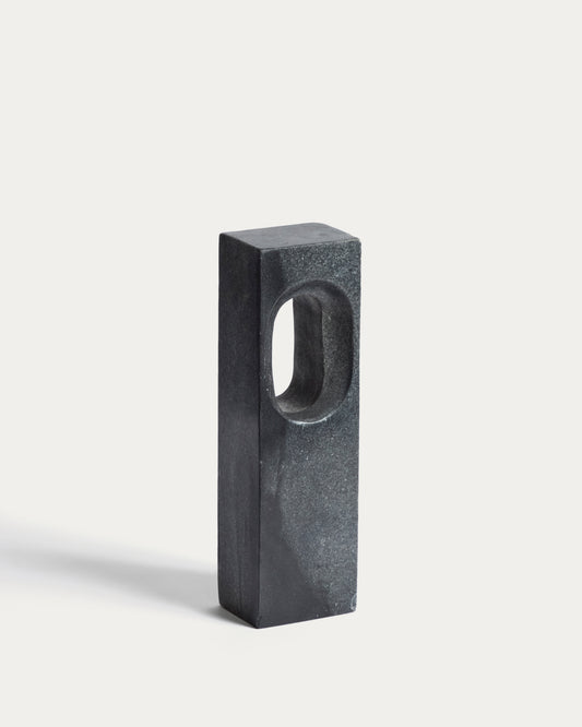 Sculpture Tesh en marbre gris foncé 36 cm
