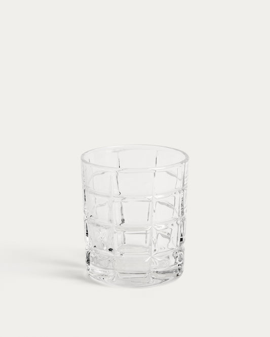 Talara clear carved drinking glass 26 cl