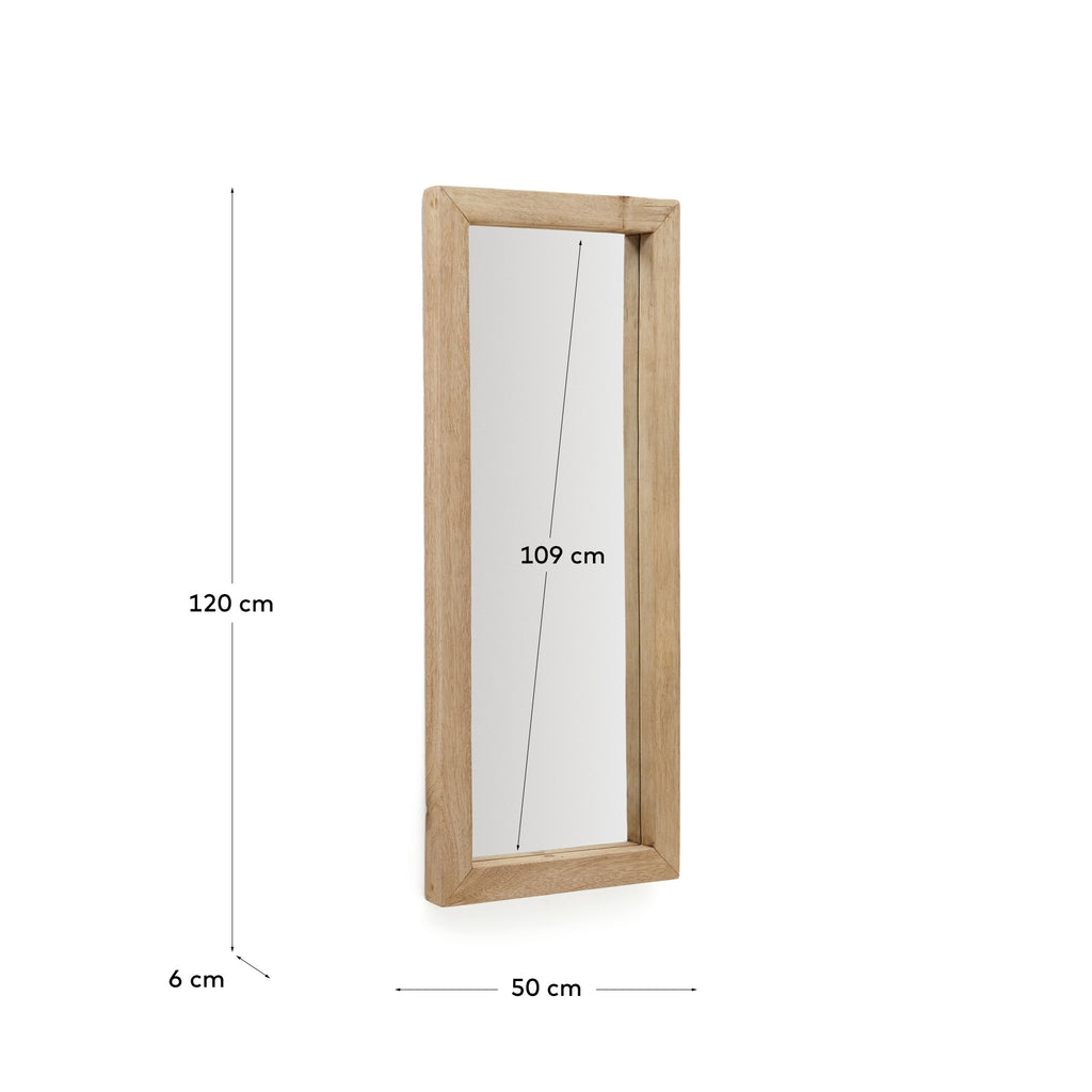 Miroir Maden en bois avec finition naturelle  50 x 120 cm