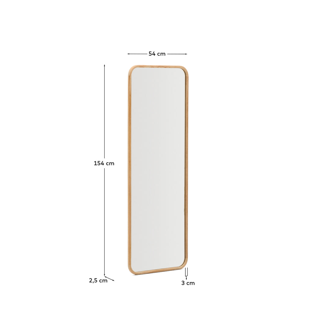 Miroir Milsa en bois de teck 54 x 154 cm FSC 100%
