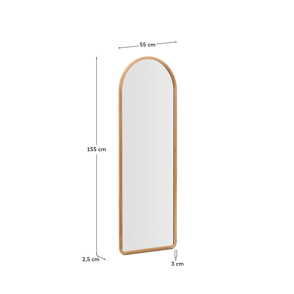 Miroir Milsa en bois de teck 55 x 155 cm FSC 100%