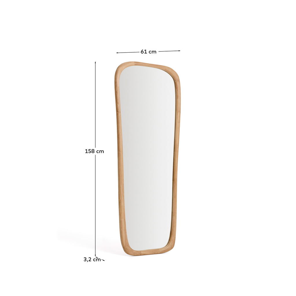 Miroir en bois Alura en teck 158 x 61 cm FSC 100%