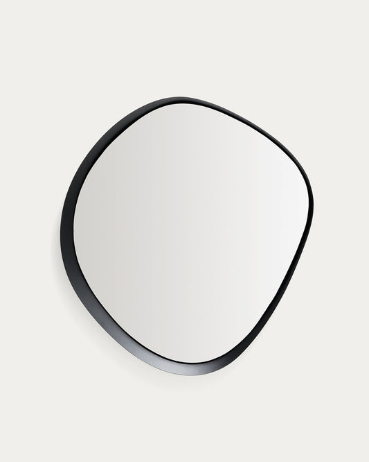 Miroir Tebel en métal noir 67,5 x 74,5 cm