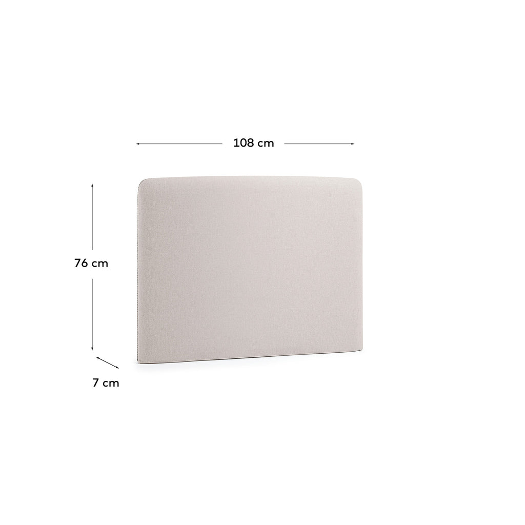 Tête de lit déhoussable Dyla beige pour lit de 90 cm FSC Mix Credit
