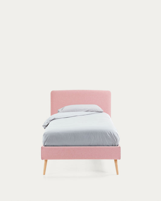 Housse pour lit Dyla rose pour matelas de 90 x 190 cm