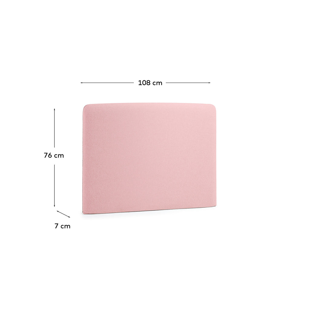 Housse de tête de lit Dyla rose pour lit de 90 cm
