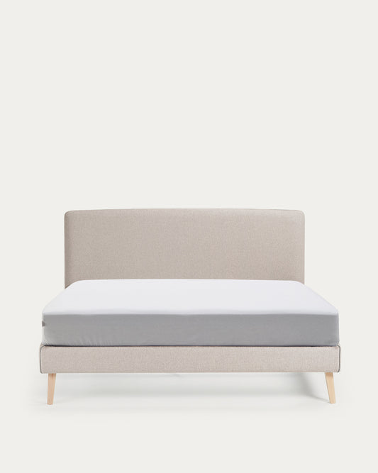 Housse pour lit Dyla beige pour matelas de 160 x 200 cm