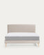 Housse pour lit Dyla beige pour matelas de 160 x 200 cm