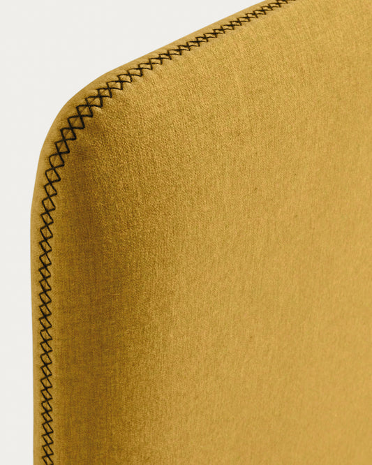 Dyla bed cover in mustard for a 160 x 200 cm mattress